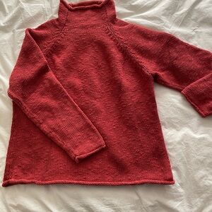 L.L. Bean Women's Orange Cottage Sweater
